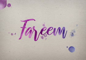Fareem Watercolor Name DP
