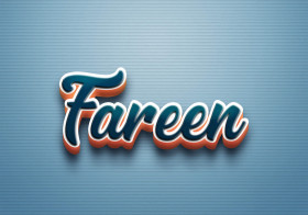 Cursive Name DP: Fareen