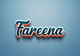 Cursive Name DP: Fareena