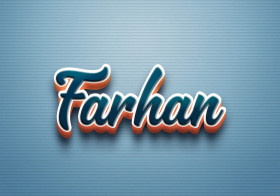 Cursive Name DP: Farhan