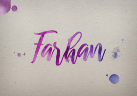Farhan Watercolor Name DP