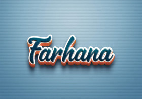 Cursive Name DP: Farhana