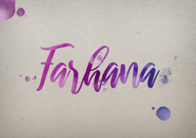 Farhana Watercolor Name DP