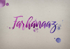 Farhanaaz Watercolor Name DP