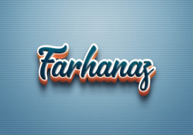Cursive Name DP: Farhanaz