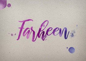 Farheen Watercolor Name DP