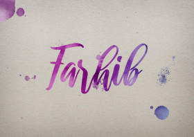 Farhib Watercolor Name DP