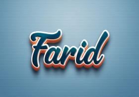Cursive Name DP: Farid