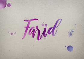 Farid Watercolor Name DP
