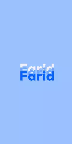 Farid Name Wallpaper
