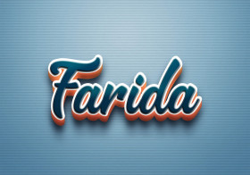 Cursive Name DP: Farida