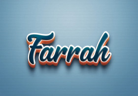 Cursive Name DP: Farrah