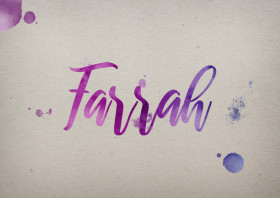 Farrah Watercolor Name DP