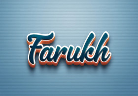 Cursive Name DP: Farukh