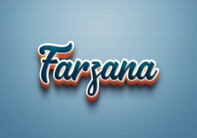 Cursive Name DP: Farzana