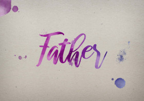 Father Watercolor Name DP