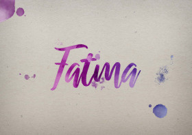 Fatma Watercolor Name DP