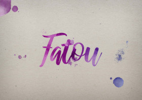 Fatou Watercolor Name DP