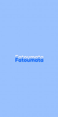 Name DP: Fatoumata