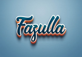 Cursive Name DP: Fazulla