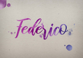 Federico Watercolor Name DP