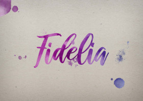 Fidelia Watercolor Name DP