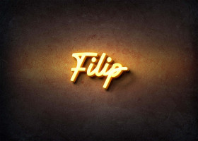 Glow Name Profile Picture for Filip