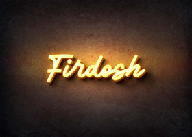 Glow Name Profile Picture for Firdosh