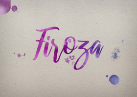 Firoza Watercolor Name DP