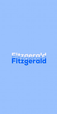 Name DP: Fitzgerald