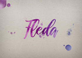Fleda Watercolor Name DP