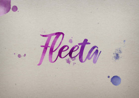 Fleeta Watercolor Name DP