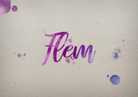 Flem Watercolor Name DP