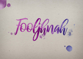 Fooljhnah Watercolor Name DP