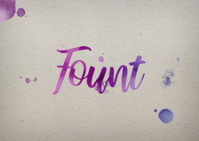 Fount Watercolor Name DP