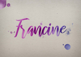 Francine Watercolor Name DP