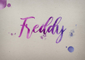 Freddy Watercolor Name DP