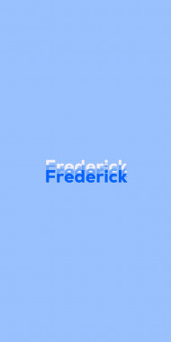 Name DP: Frederick