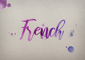 French Watercolor Name DP