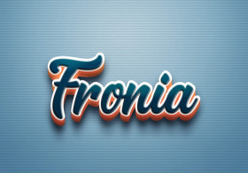 Cursive Name DP: Fronia