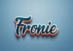 Cursive Name DP: Fronie