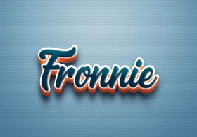 Cursive Name DP: Fronnie