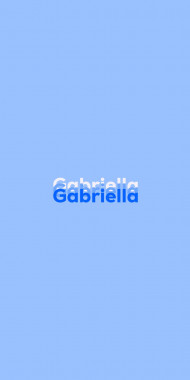 Name DP: Gabriella