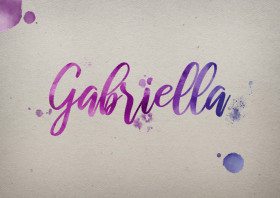 Gabriella Watercolor Name DP