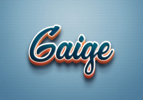 Cursive Name DP: Gaige