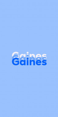 Name DP: Gaines