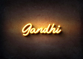 Glow Name Profile Picture for Gandhi