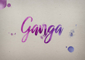 Ganga Watercolor Name DP