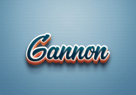 Cursive Name DP: Gannon