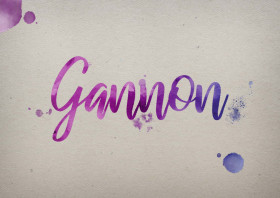 Gannon Watercolor Name DP